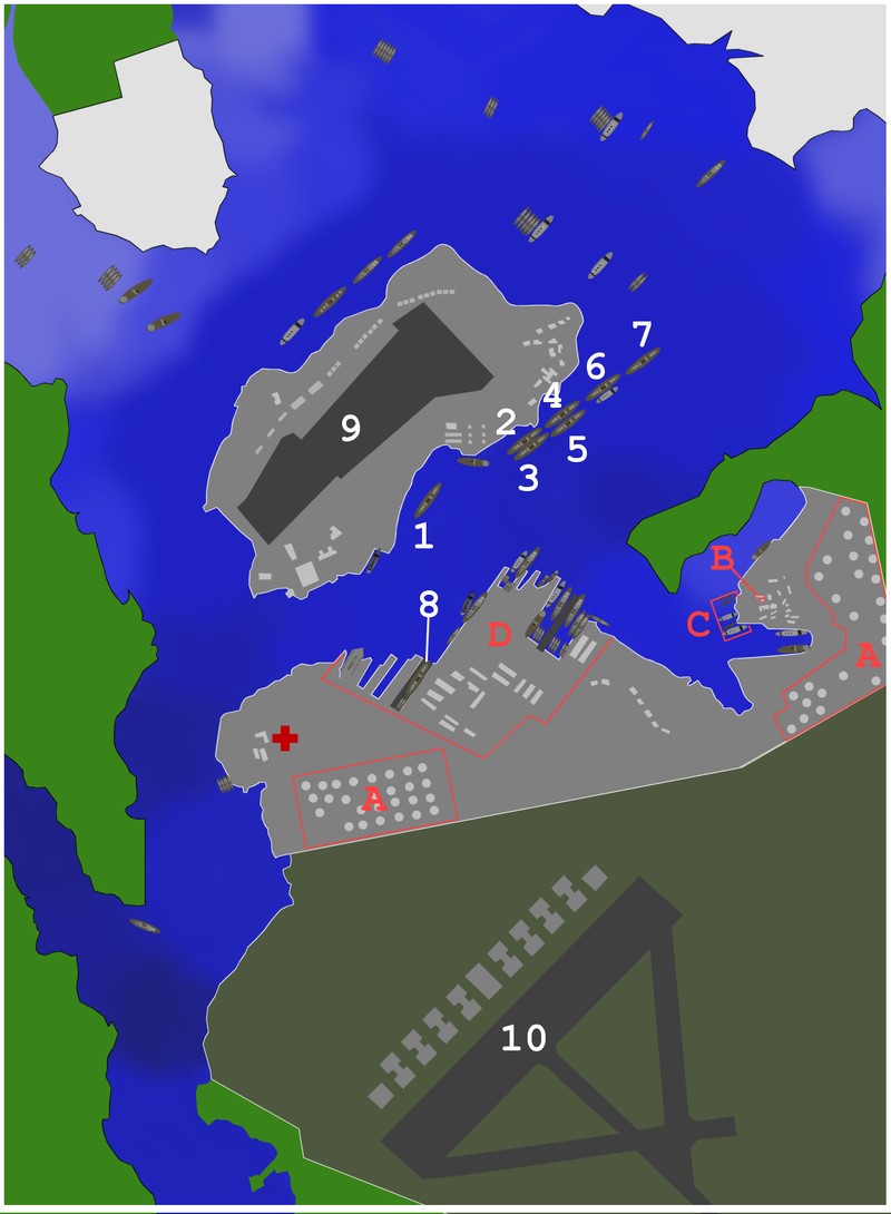 Map And Ships At Pearl Harbor – Ww2 Pacific